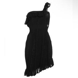 NWOT Just Cavalli One Shoulder Mini Dress Black Size M